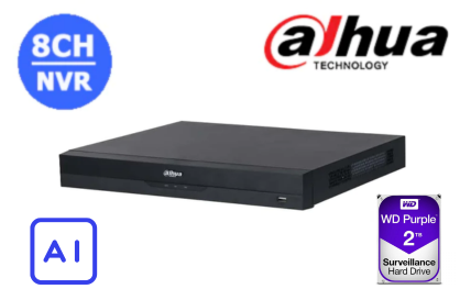 DAHUA 8CH NVR WITH 2TB INSTALLED