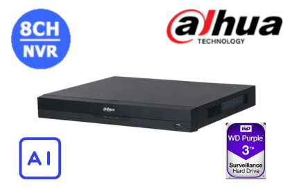 DAHUA 8CH NVR WITH 3TB INSTALLED