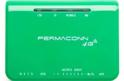 PERMACONN, IP communicator, (Optus & Telstra 4G), Dual SIM + IP comms, 3 inputs + 3 outputs, 8 - 15V DC, 0.19A (max)/13.8V DC