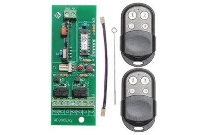 BOSCH, Wireless kit, Includes 1x WE800EV2 receiver and 2x HCT4 4 button key fob transmitters (stainless), Suits Solution 3000, 2000, 844, 880 (Non Ultima), For wireless transmitters (fobs) only