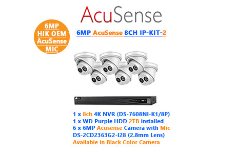 6MP AcuSense 8CH IP-KIT-2