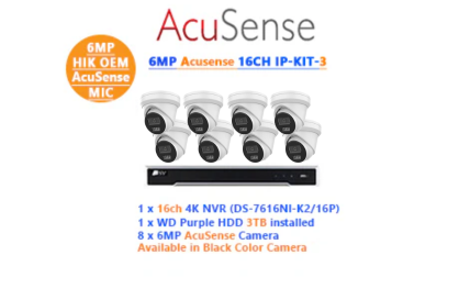 6MP AcuSense 16CH IP-KIT-3