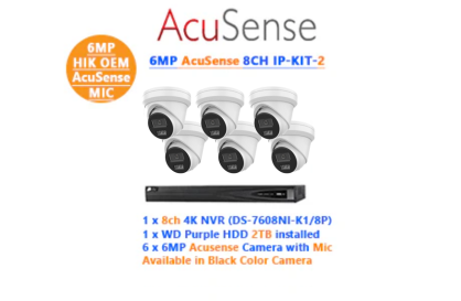 6MP AcuSense 8CH IP-KIT-2