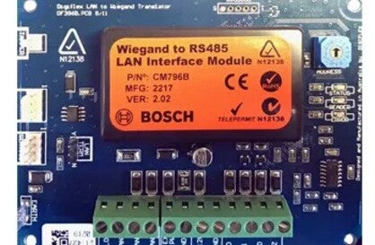 BOSCH, Solution 6000, Wiegand to RS485 LAN interface module, Allows industry standard Wiegand readers to connect to Solution 6000, Compatible with 26 to 40 Bit Wiegand readers