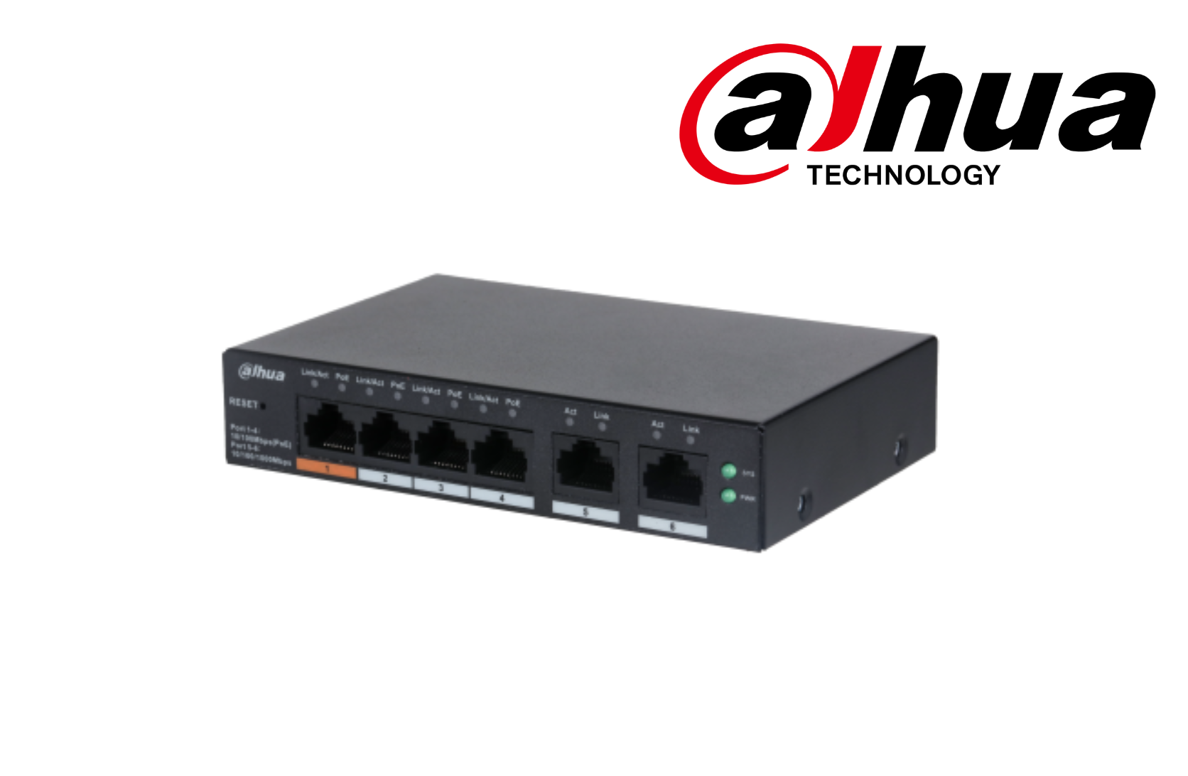 CS4006-4ET-60 Dahua 6-Port Cloud Managed Desktop Switch with 4-Port PoE