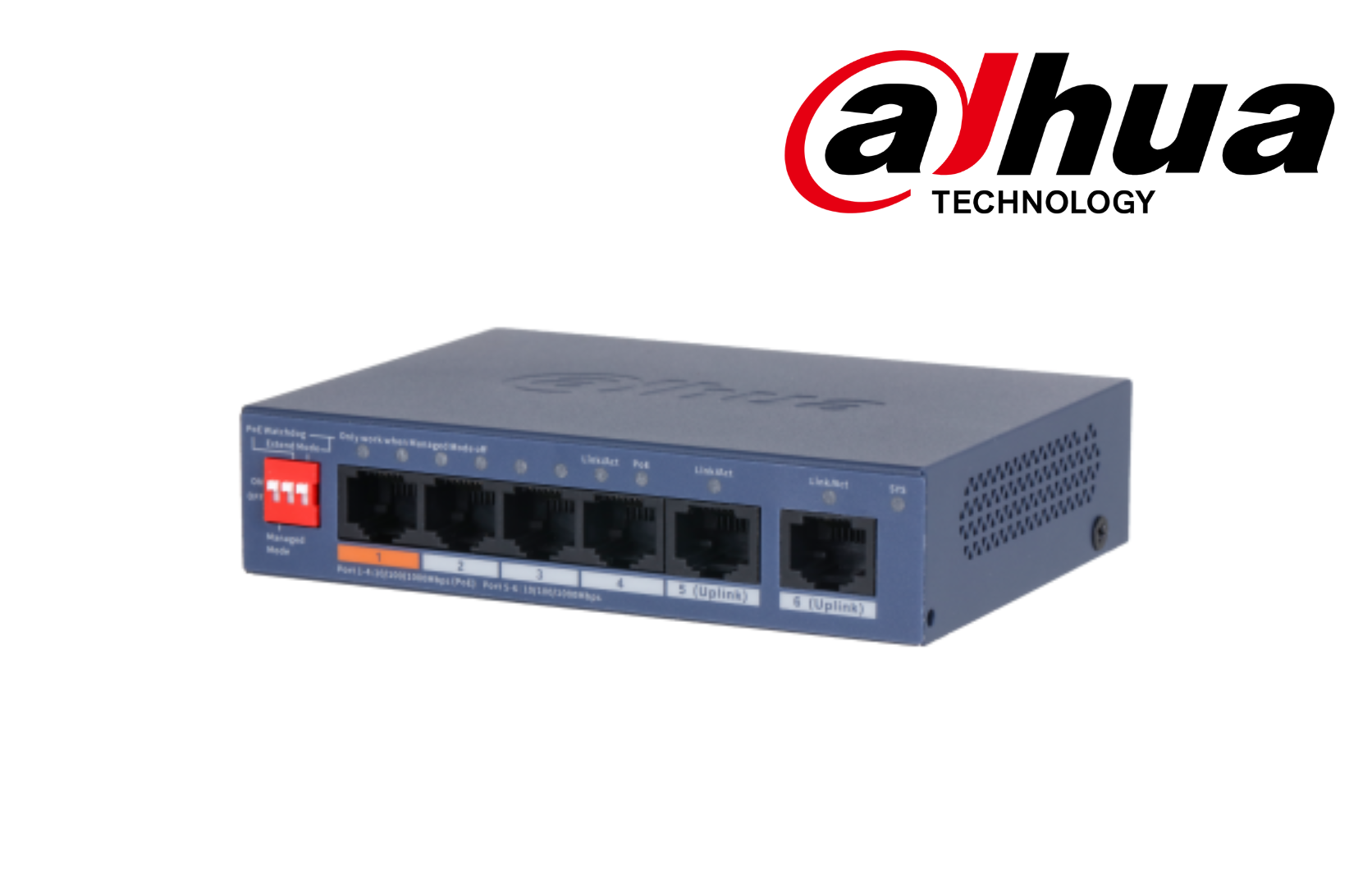 CS4006-4GT-60 Dahua 6-Port Cloud Managed Desktop Gigabit Switch with 4-Port PoE