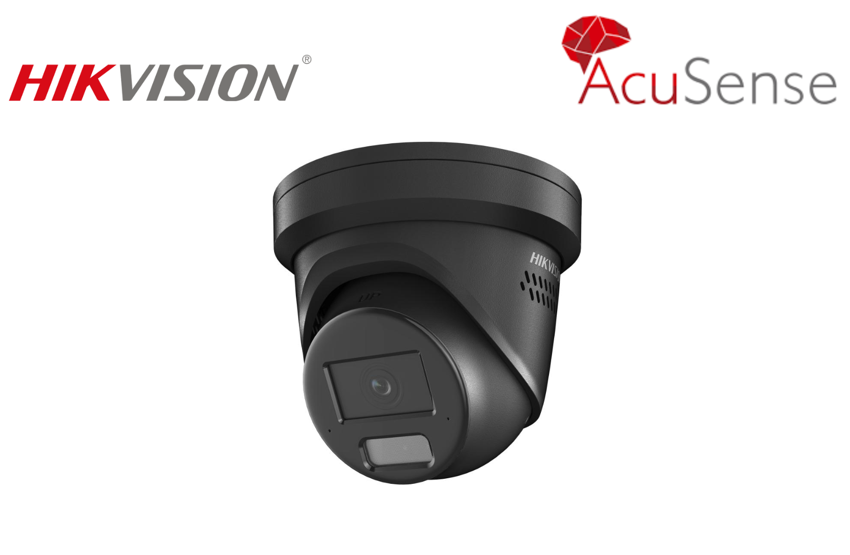 Hikvision DS-2CD2366G2H-IS2U/SL (2.8mm) Black 6MP AcuSense Strobe Light and Audible Warning Fixed Turret Network Camera Black