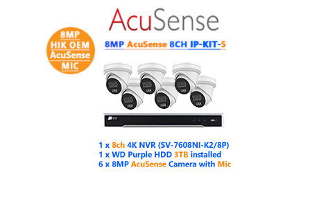 8MP AcuSense 8CH IP-KIT-5