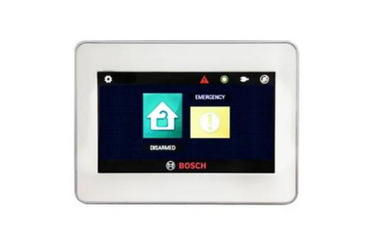 BOSCH, Solution 2000/3000, Keypad, 4.3” touchscreen, Graphic LCD, White, Touch to arm feature, works with older series Bosch panels (Sol 880, 16, etc.)