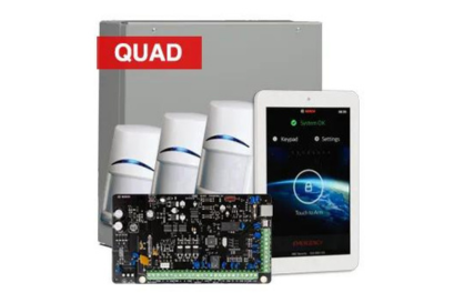 BOSCH, Solution 3000, Alarm kit, Includes ICP-SOL3-P panel, IUI-SOL-TS7 7" Touch screen, 3x ISC-BPQ2-W12 Quad PIR detectors