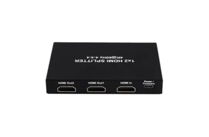 HDMI 1 input 2 output splitter, 4K UHD support, EDID copy, HDCP2.2, Support HDR, Supports Dolby,DTS 7.1 audio, 5V DC power (included)