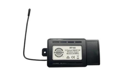 BOSCH, Smart RF 2 way receiver, 433mhz, Suits the RF120 & RF121 Smart Receiver, 2 x relays (rated at 30V DC/2A), Runs on 7-45V DC or 9-32V AC, 114mm x 62mm x 28mm.