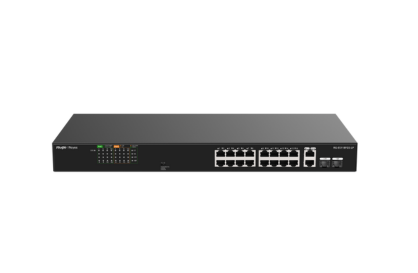 RG-ES118FGS-LP, 16-Port 10/100 Mbps with 2-Port Gigabit Unmanaged PoE Switch