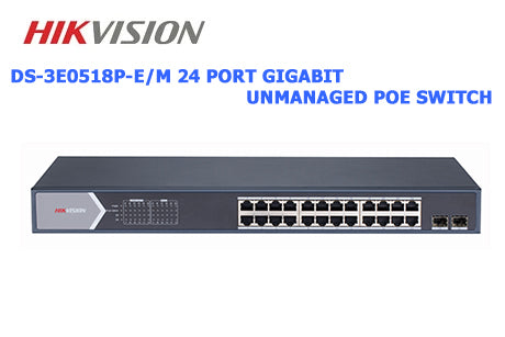 DS-3E0526P-E/M HIKVISION 24 Port Gigabit Unmanaged POE Switch