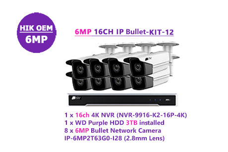 6MP 16CH IP Bullet-KIT-12