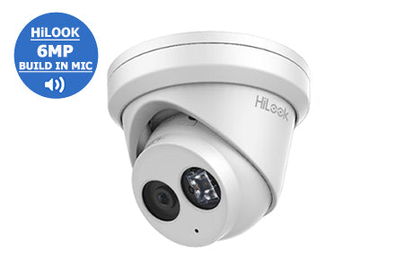 IPC-T260H-MU (2.8mm)   HiLook 6MP WDR Network Turret Dome with Audio