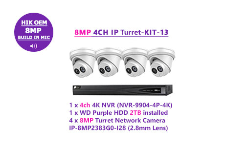 8MP 4CH IP Turret-KIT-13