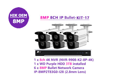 SV 8MP 8CH IP Bullet Kit -17