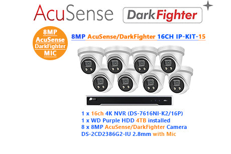 8MP AcuSense/ DarkFighter 16CH IP-KIT-15