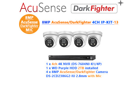 8MP AcuSense/ DarkFighter 4CH IP-KIT-13