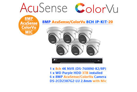 8MP AcuSense/ ColorVu 8CH IP-KIT-20