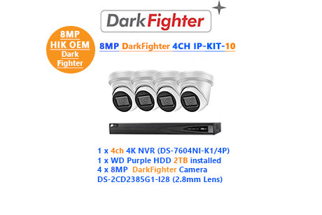 8MP DarkFighter 4CH IP-KIT-10