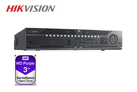 DS-9664NI-I8-3TB   Hikvision 64ch NVR, 320Mbps