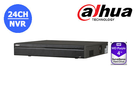 DHI-NVR5424-24P-4KS2-4TB   Dahua 4K  24CH 24 Built in PoE NVR