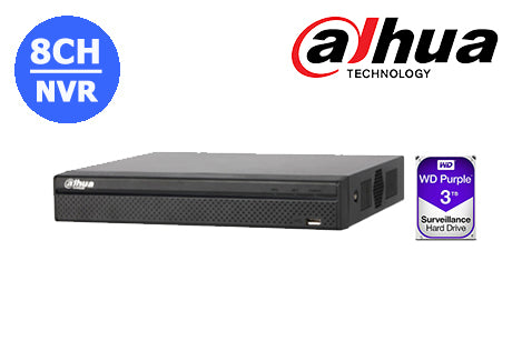 DHI-NVR4108HS-8P-4KSL2-3TB Dahua 4K  8CH NVR with built in POE