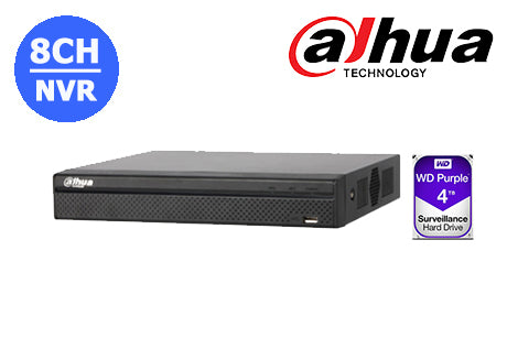 DHI-NVR5208-8P-4KS2-4TB    Dahua 4K  8CH Network NVR