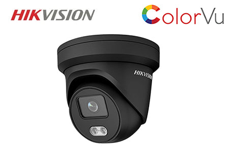 DS-2CD2347G2-LU2-BLK  (2.8mm)  HIKVISION 4MP ColorVu Network Turret Dome Camera