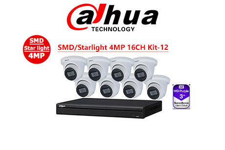 DAHUA SMD/Starlight 4MP 16CH Kit-12