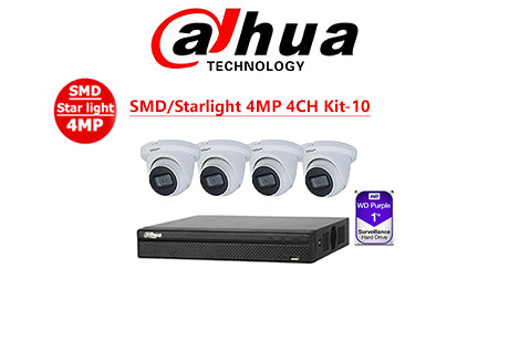 DAHUA SMD/Starlight 4MP 4CH Kit-10