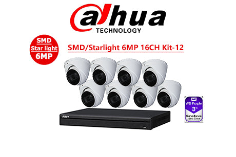 DAHUA SMD/Starlight 6MP 16CH Kit-12