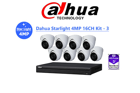 DAHUA Starlight 4MP 16CH IP TURRET KIT-3