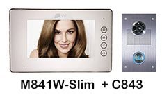 I-M841W-Slim + C843       Slim monitor intercom kit